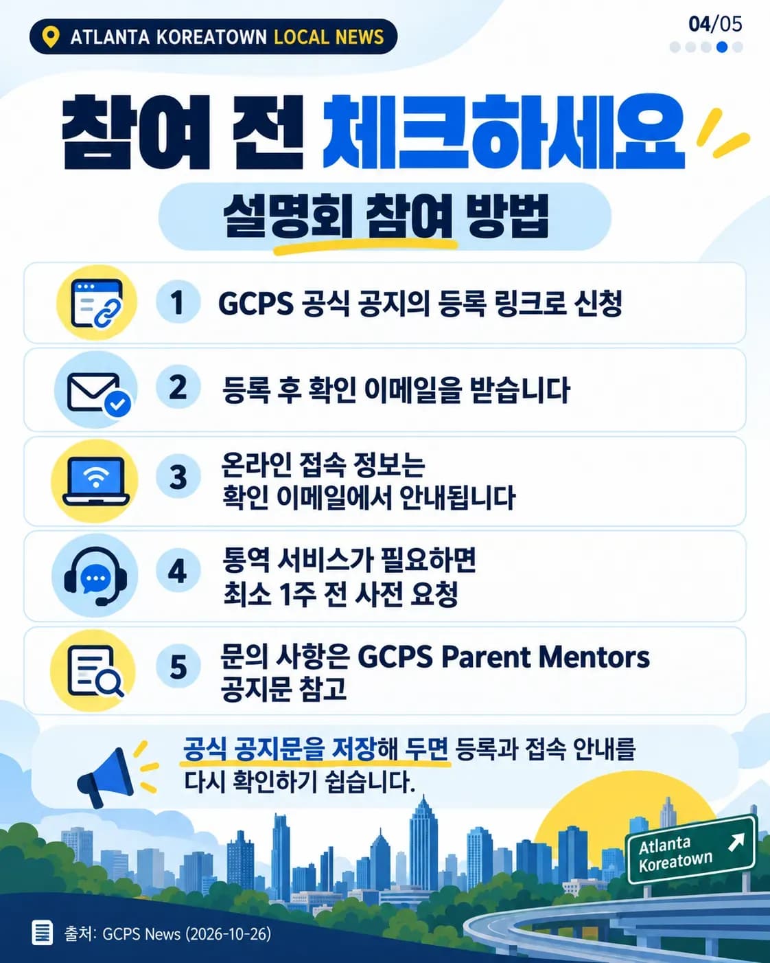 특수교육 학부모를 위한 SSI 안내, GCPS 11월 4일 온라인 설명회 4/5
