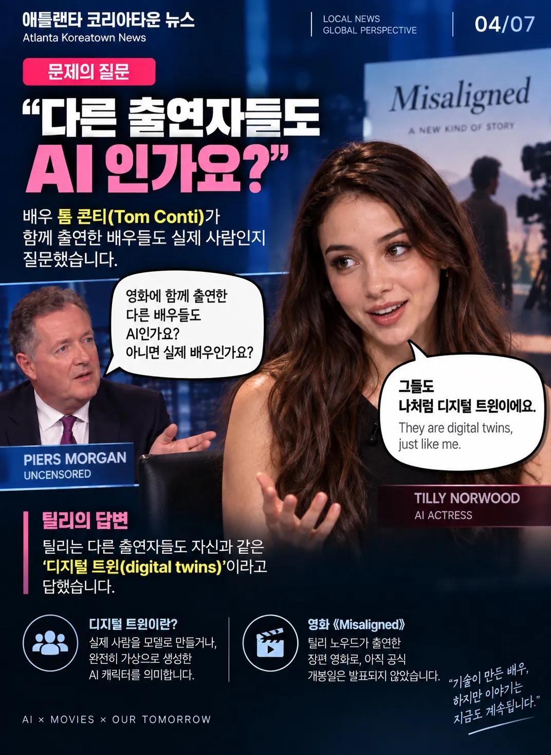 영화 홍보하던 AI 여배우, 갑자기 ‘중국어’를 말했다 4/7