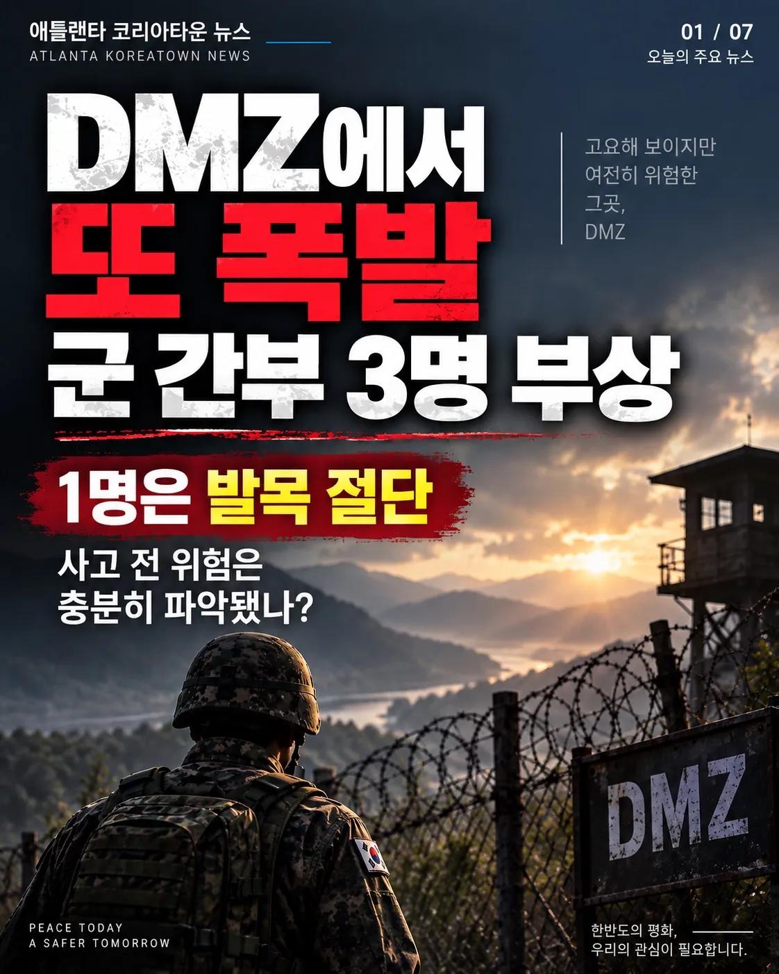 DMZ 수색작전 중 폭발… 군 간부 3명 부상, 1명 발목 절단 1/7