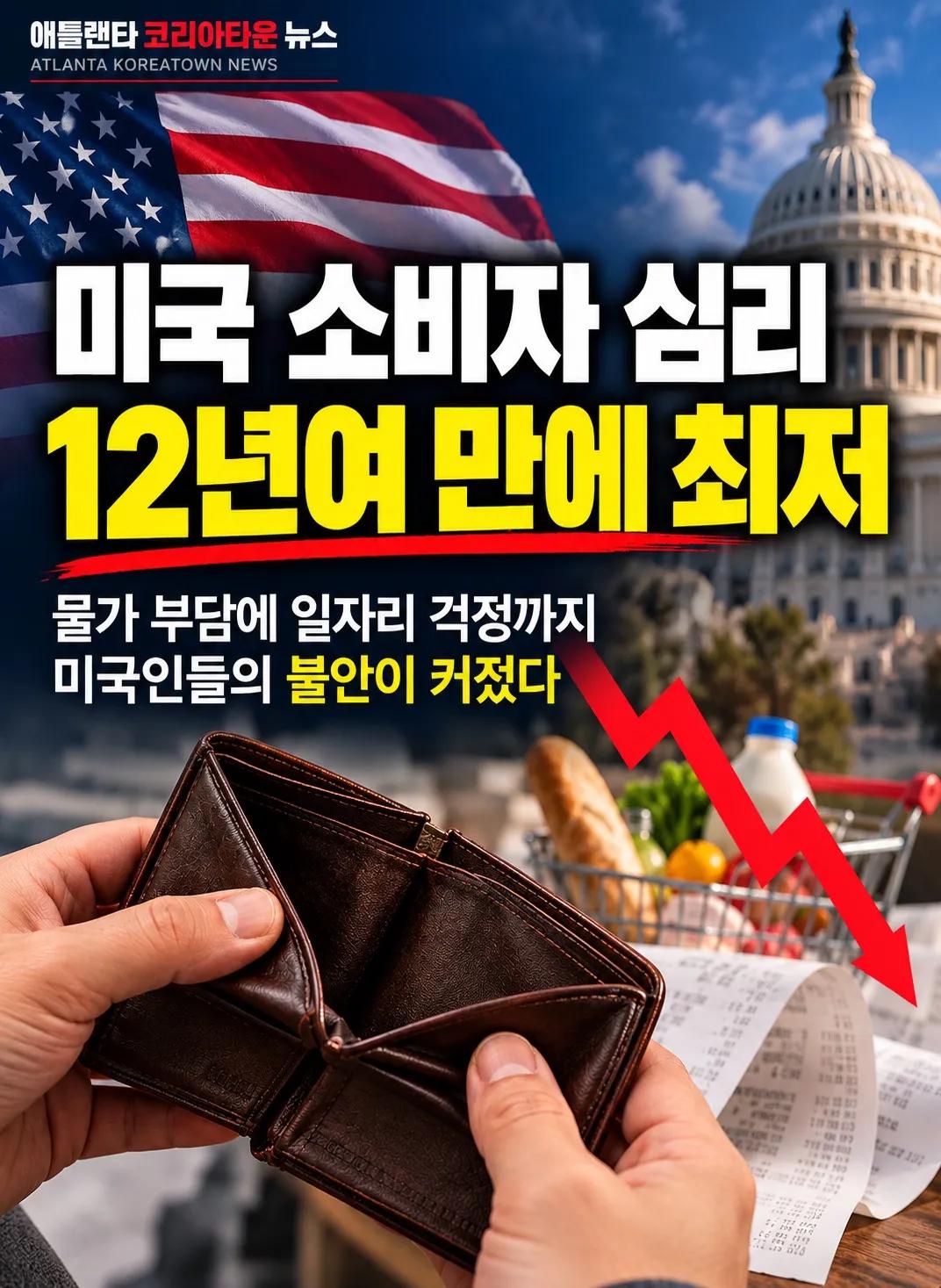 미국 소비자 심리 12년 만에 최저… “물가도 일자리도 불안하다” 1/7