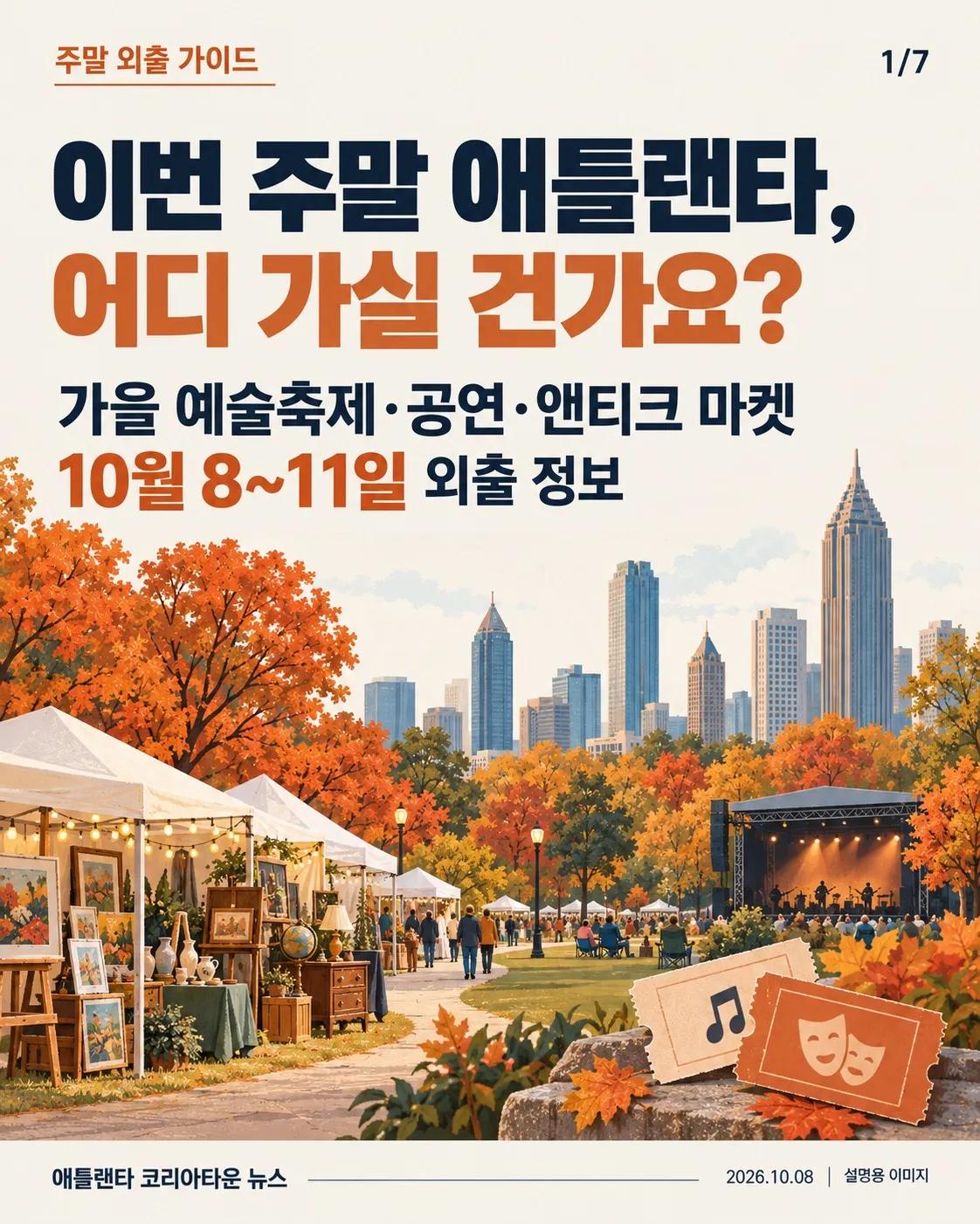 이번 주말 애틀랜타 어디 갈까? 가을축제·공연·앤티크 마켓 안내