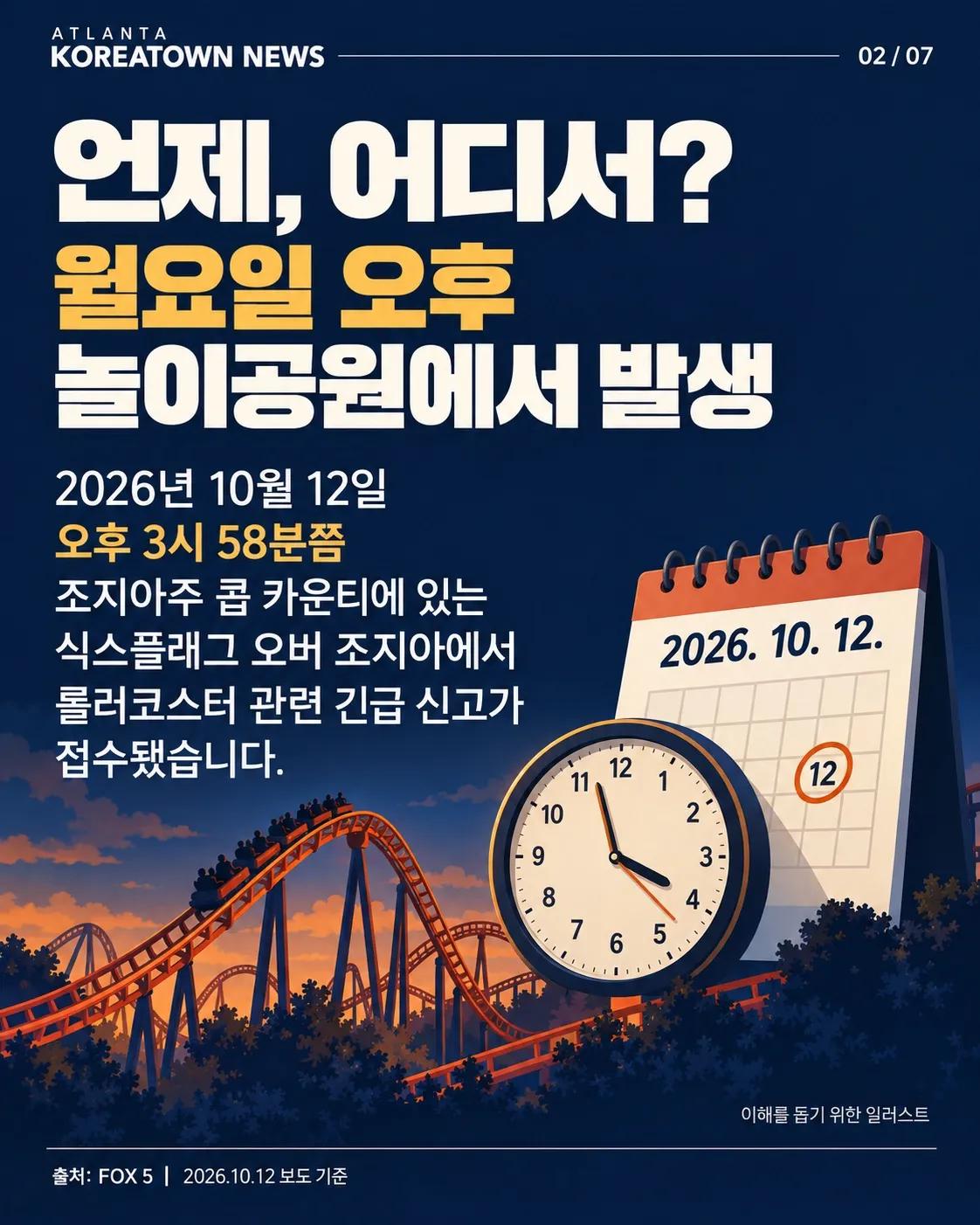 조지아 식스플래그 롤러코스터 사고…1명 사망·여러 명 부상 2/7